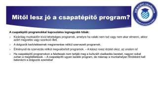 Csapatépítő programok