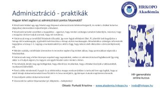 A HR adminisztrációs rendszer felépítése és kialakítása