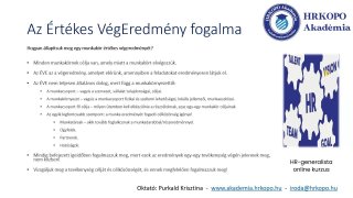 Az ÉrtékesVégeredmény fogalma